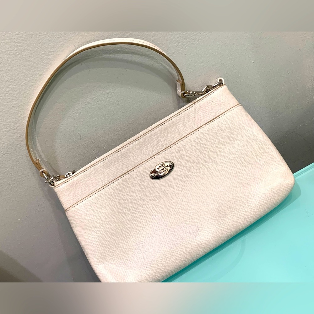 White coach small purse -snakeskin like texture